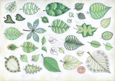 Schmuckpapier-Bogen "Blätter Sommer"