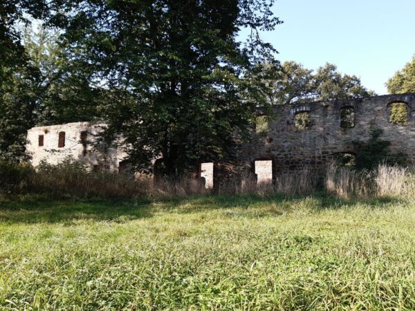 Kloster Nimbschen - leicht erhöht über der Flußaue