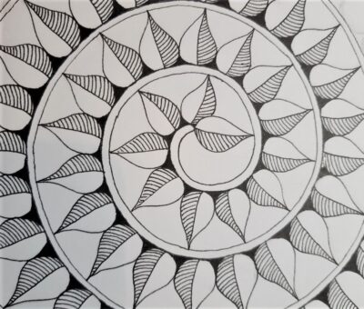 Blattranke in Spiralform